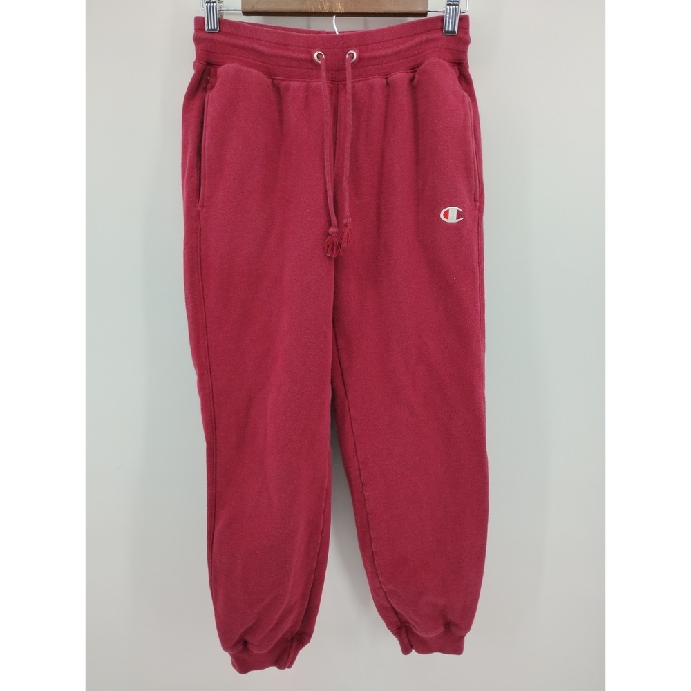 Champion Women's Reverse Weave Sweatpants Joggers Red Maroon Size S